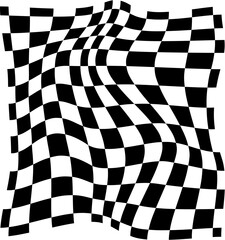 Obraz premium Psychedelic checkerboard pattern