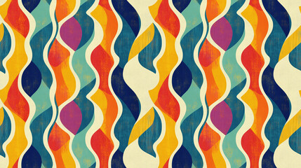 Obraz premium Vintage colorful abstract seamless pattern for creative design projects textile or wallpaper applications