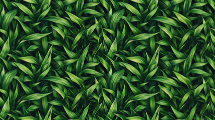 Fototapeta premium Seamless hand drawn texture of green grass for background design nature inspired artistic canvas