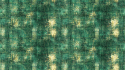 Seamless pattern of a green classic messy textile featuring a bohemian grunge design ideal for fabric and fashion applications