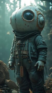 An alien. Created with AI.
