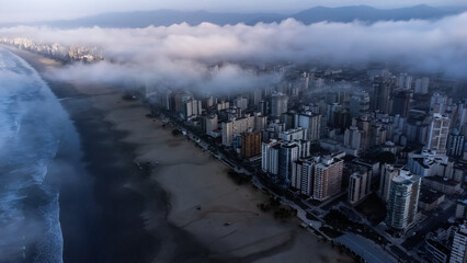 praia grande- fog is coming