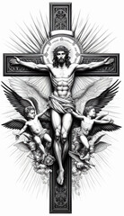 Fototapeta premium TATOO タトゥ 刺青 キリスト 十字架
