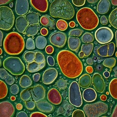 Plant cells as seen on a microscope 