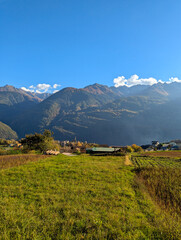 Obraz premium landscape with mountains and sky