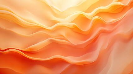 Obraz premium Soft waves of orange and yellow hues flowing together in a warm abstract design