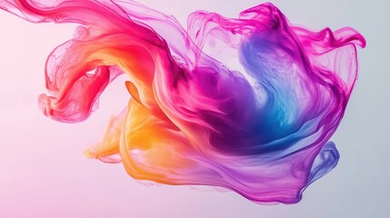 Obraz premium Vivid swirl of paint with colors mixing and flowing smoothly, forming a beautiful abstract design