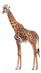 Obraz premium Majestic Giraffe Portrait on White Background