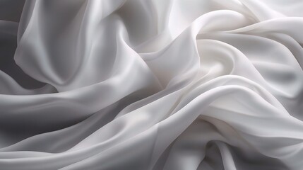 Obraz premium Soft Flowing White Silk Fabric Texture