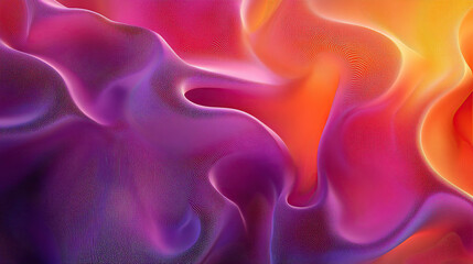 Obraz premium 3D render of an abstract background with a colorful gradient and waves of different shades of pink, purple, and orange