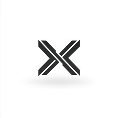 Obraz premium Abstract Geometric Shape Letter X Logo Design