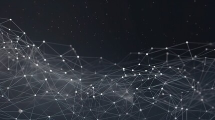 Obraz premium Abstract Network Connection with White Dots and Lines