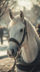 Obraz premium portrait of a horse in the stable
