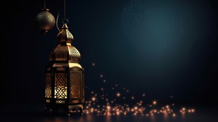 Obraz premium Illuminated Lantern Symbolizing Ramadan Celebration