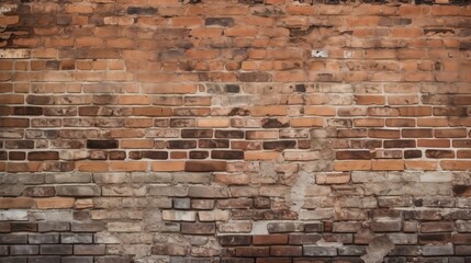 Naklejka premium Rustic Brick Wall Texture with Age and Imperfection