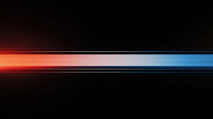 Fototapeta premium Dark background with a gradient of blue and red, light stripes on the left side of the screen, blurred