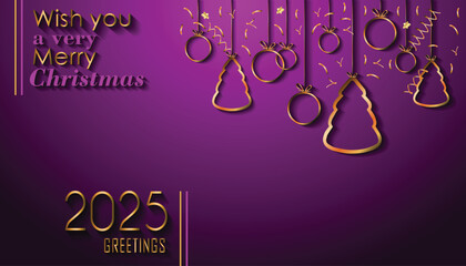 2025 Merry Christmas background for your seasonal invitations, festival posters, greetings cards