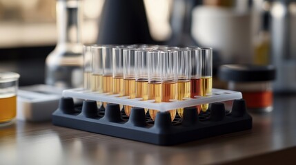 Scientific Laboratory Setup with Samples and Vials