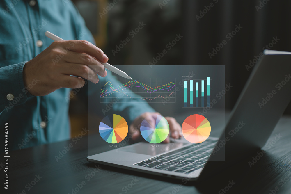Aufkleber Business Intelligence and Strategy. The role of business intelligence tools in tracking performance metrics and strategizing based on analyzed data.