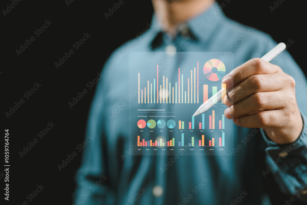 Poster Visual Analytics for Business Growth. Showcases the use of visual data tools to track and foster business development. Interactive ways to explore complex data insights for strategic planning.