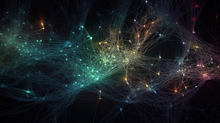 Fototapeta premium Abstract Light Patterns on Dark Background