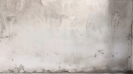 Obraz premium Textured White Cement Wall with Visible Age Marks
