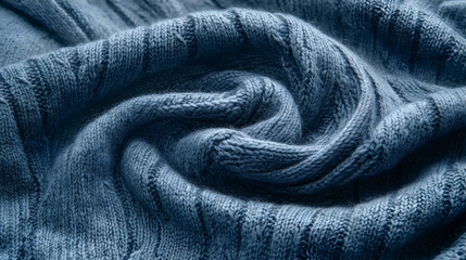 Soft woolen fabric with visible knitting patterns, cozy texture background showcasing artisanal craftsmanship