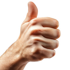 Isolated Hand Gesture on Transparent Background