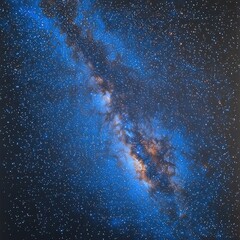 Stunning Milky Way Galaxy Image Captures Breathtaking Details of Starry Night, Cosmic Clouds and Interstellar Wonders in Vivid Blue and Orange Hues