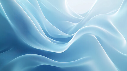 Fototapeta premium Abstract background with light blue wavy shapes and soft lighting