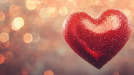 Obraz premium Sparkling Heart Against a Soft Background Glow