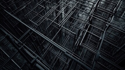 Fototapeta premium Abstract Industrial Structure with Metal Framework