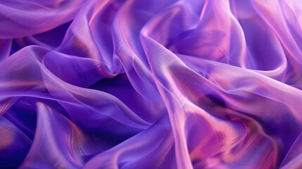 Obraz premium Purple silk and tulle in sunlight with diagonal folds (close-up, texture).