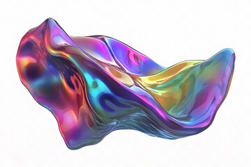 Obraz premium Gradient liquid abstract squared Holo Holographic background with halftone dots design Watercolor ombre gradient pattern design 3d geometric shapes background Abstract background generative AI