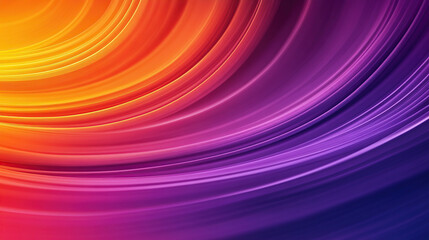Obraz premium Vibrant gradient background with swirling lines in purple and orange, creating an abstract wallpaper design