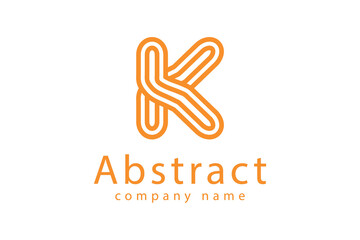 Obraz premium minimalist k letter logo for modern business and technology brands