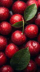 close up of cherries