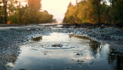Fototapeta premium 水たまりの風景