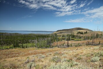 Yellowstone Lake in Yellowstone National Park, Wyoming