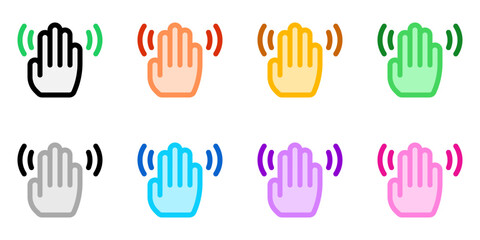 Fototapeta premium Editable hand wave vector icon. Part of a big icon set family. Perfect for web and app interfaces, presentations, infographics, etc
