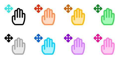 Fototapeta premium Editable hand move vector icon. Part of a big icon set family. Perfect for web and app interfaces, presentations, infographics, etc