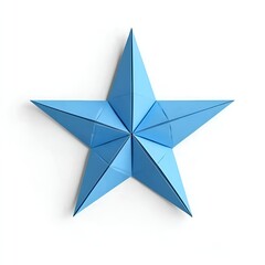 Obraz premium 3D Blue Paper Star Origami