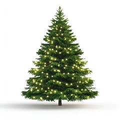 Fototapeta premium Cartoonish Christmas Tree with Lights