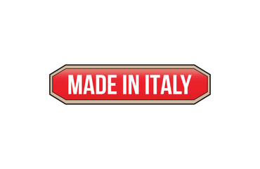 Fototapeta premium Made in Italy red ribbon label banner.