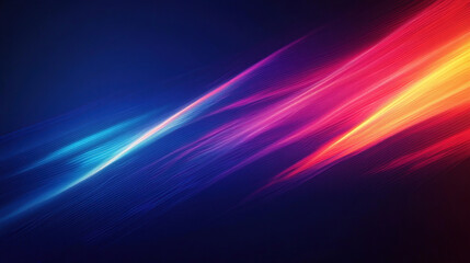 Abstract background with colorful, glowing lines and geometric shapes in shades of dark blue, pink, and purple