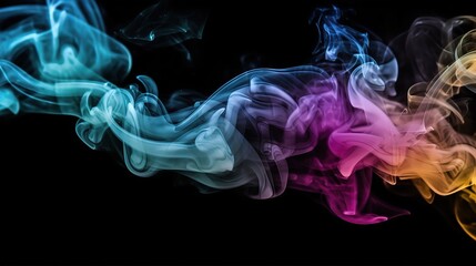 Fototapeta premium Colorful Smoke Abstract Art in 3D Effect