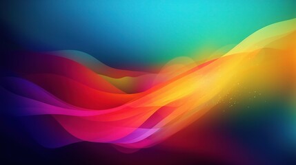 Obraz premium Colorful Abstract Waves on a Gradient Background