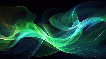 Fototapeta premium Abstract 3D Swirls of Light in Vibrant Colors