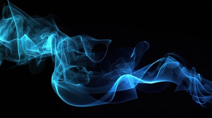 Obraz premium Ethereal Blue 3D Wave Abstract Background