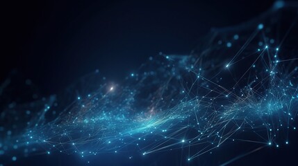 Obraz premium Abstract Blue 3D Digital Wave Background